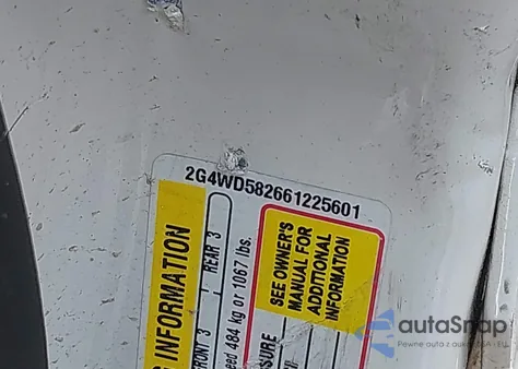 2006 Buick Lacrosse Cxl z USA, uszkodzony, nr VIN 2G4WD582661225601